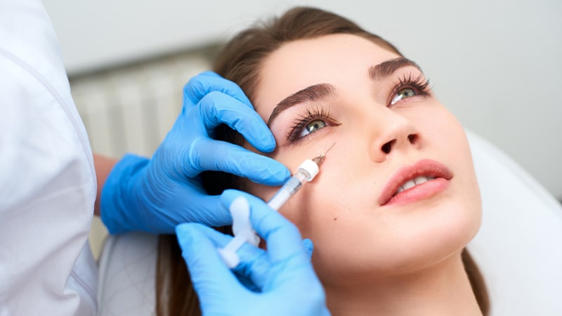 تزریق انواع فیلر در زیر چشم ها